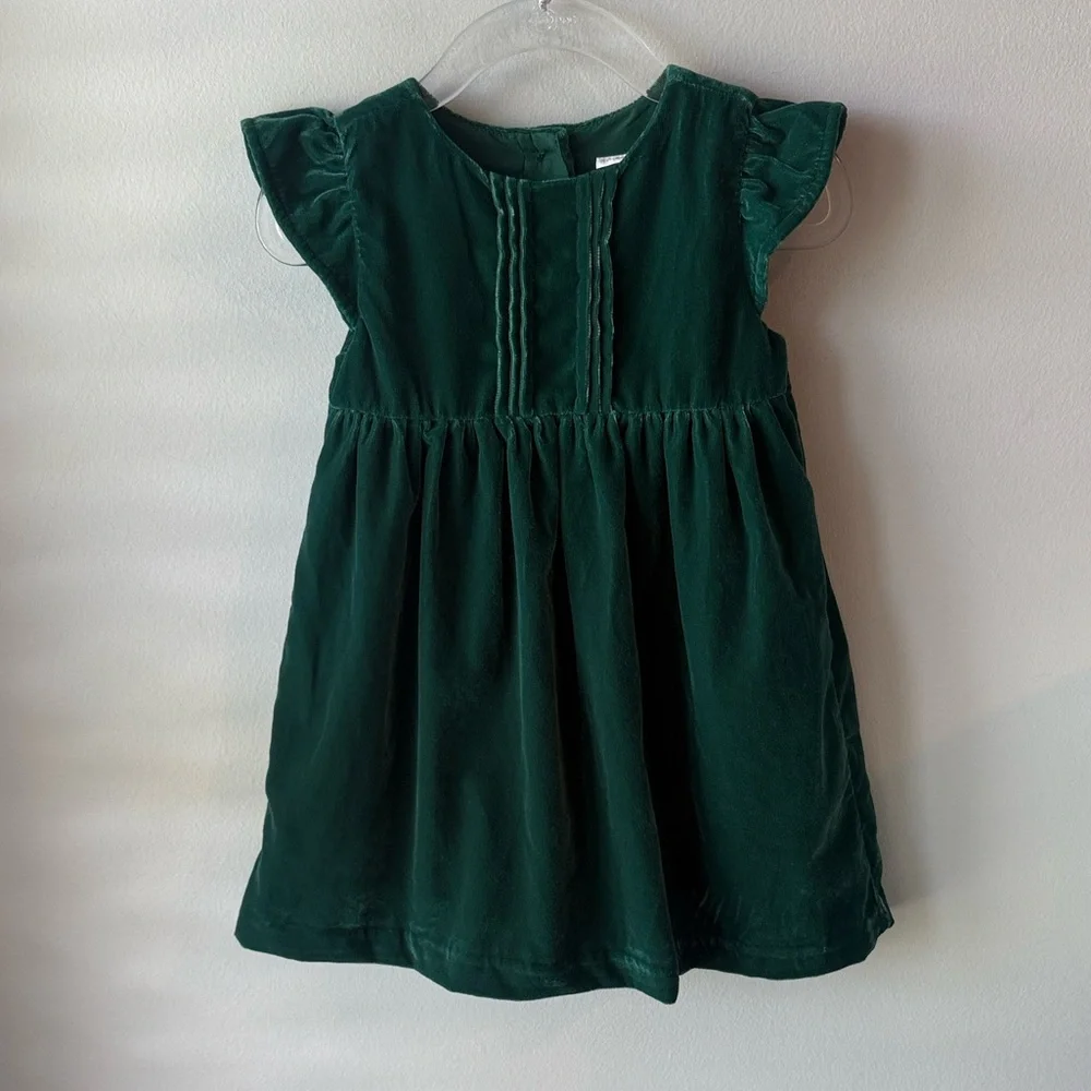 gymboree green holiday dress Marchesa Mini + Gymboree Pleated Tulle High Neck Dress